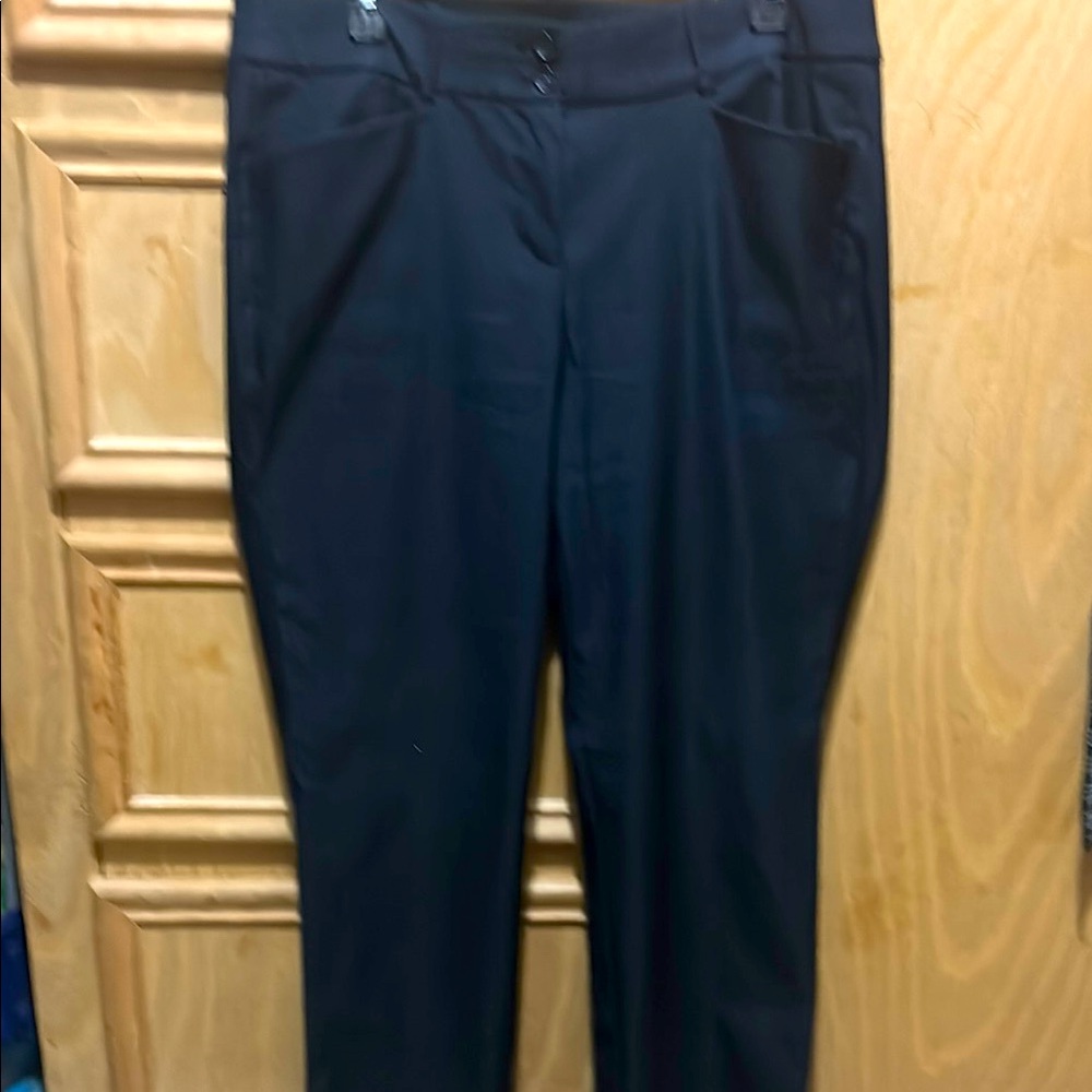 Lane Bryant Dark Denim Tailored Trousers Stretch